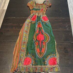Bohemian Maxi Dress with Intricate Patterns